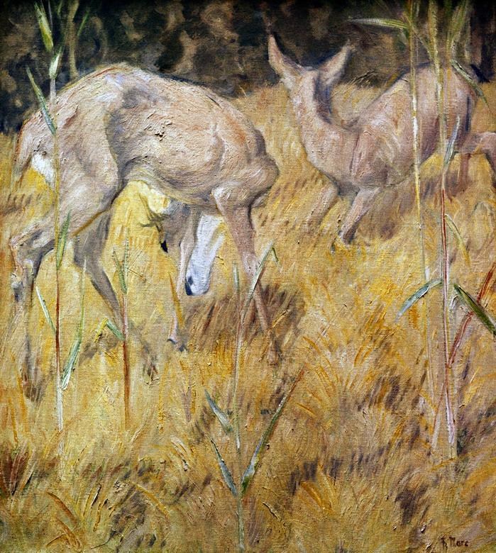 Franz Marc Zwei Rehe im Schilf